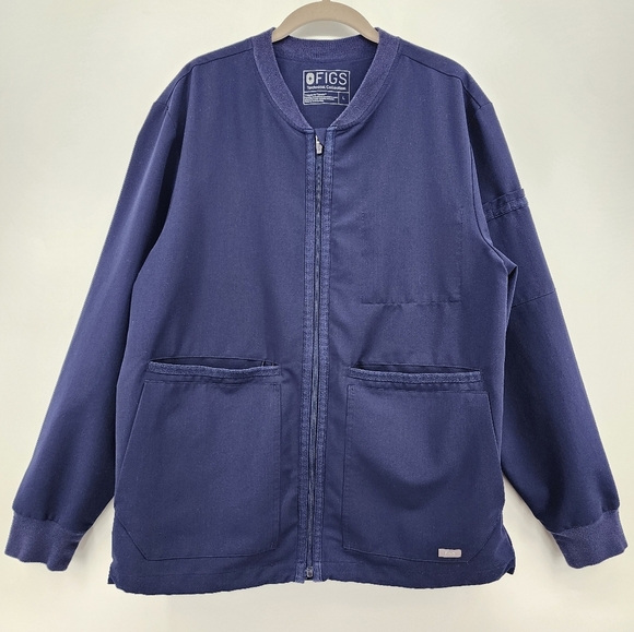 Figs Mens Zapote Scrub Jacket‎ Navy Blue Size Large - Picture 2 of 11